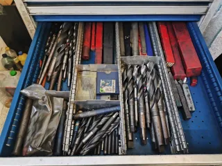 Cajonera de Taller Metálica Azul y Gris