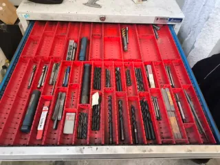 Cajonera de Taller Metálica Azul y Gris