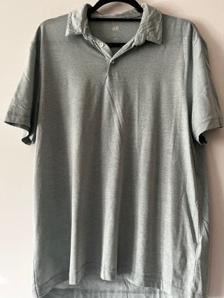 2 Polos H&M Slim Fit Talla M Marrón y verde agua.