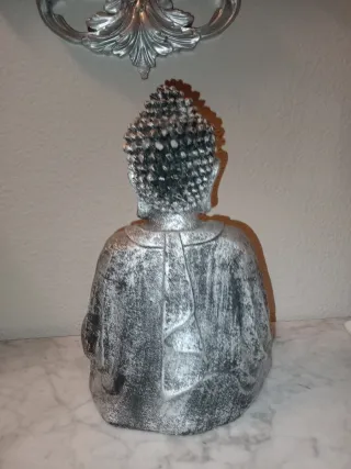 Figura Buda Plata Portavelas