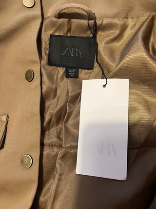 Blazer Zara trabillas caqui