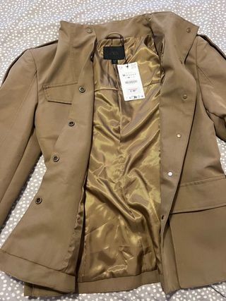 Blazer Zara trabillas caqui