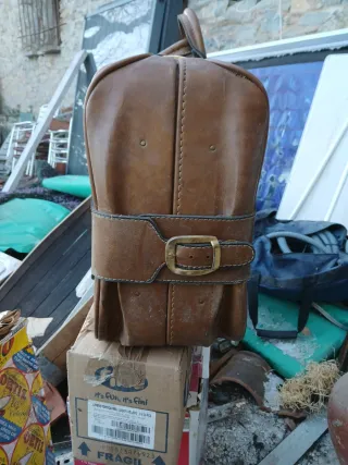 Maleta de viaje vintage de cuero