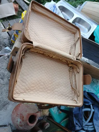 Maleta de viaje vintage de cuero