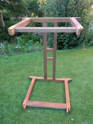 Conjunto 2 sillas plegables + mesa de madera