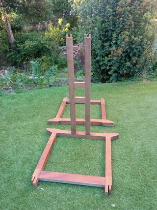 Conjunto 2 sillas plegables + mesa de madera