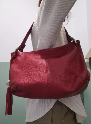 Bolso de piel Furla rojo