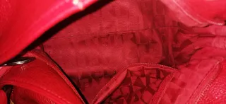 Bolso de piel Furla rojo