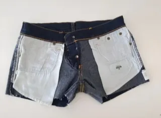Short Vaquero Azul Desgastado