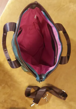 Bolso Noco Mujer Verde/Plateado