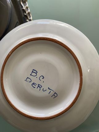 Servizio Tè Deruta Arabesco Blu Vintage Anni 70