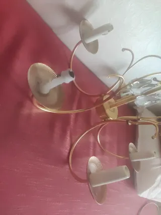 Lámpara de brazos de techo antigua a restaurar