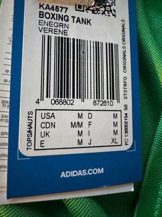 Camiseta tirantes Adidas estilo 80s