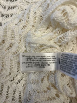 Jersey Zara punto calado beige talla única
