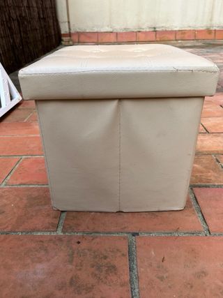 Taburete baúl Le Maisons du Monde beige