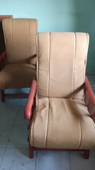 Pareja de balancines de tela y madera