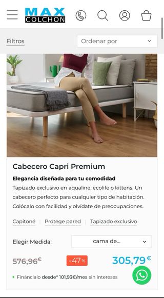 Cabecero Polipiel Blanco 180x200