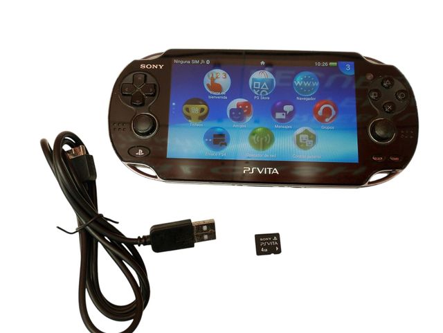 CONSOLA PSVITA PCH-1104 + TARJETA + CABLE CARGA