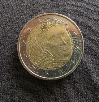 Moneda 2 Euros Simone Veil 1927-2017