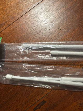 3 bacchette per tende con punta a molla