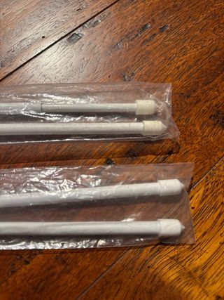 3 bacchette per tende con punta a molla