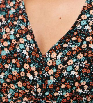 Vestido Springfield floral manga larga