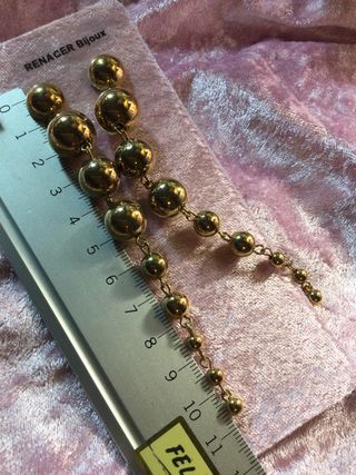 Pendientes largos bolas en degrade de tamaño