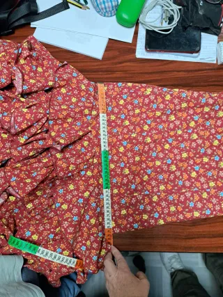 Traje de flamenca niña volantes floral