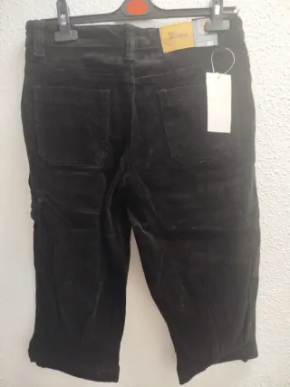 Pantalón pana vintage pirata negro