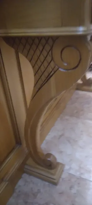 Consola recibidor madera tallada