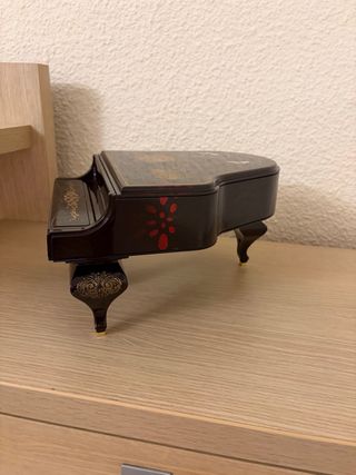 Joyero Piano Negro y Rojo