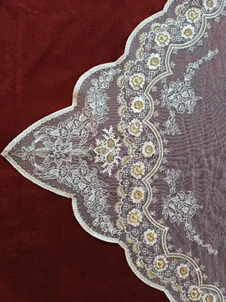 Manteleras Fallera T.90 . Blancas,oro