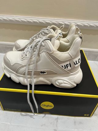 Zapatillas Buffalo Beige/Blanco Talla 38
