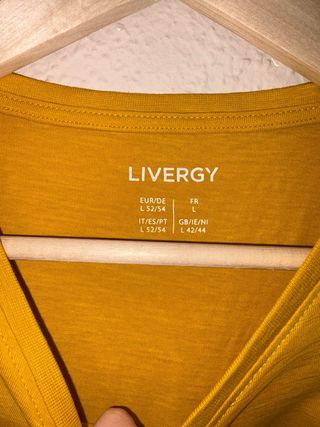 Camiseta LIVERGY amarilla talla M
