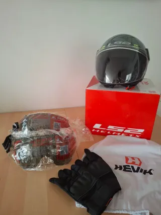 Casco Moto LS2 Negro Gris