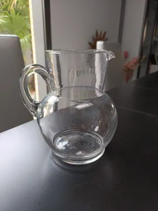 Juego copas cristal antiguas y jarra