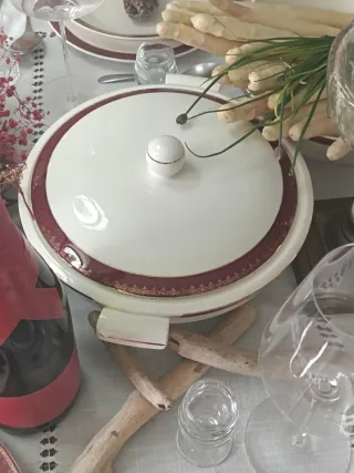 Vajilla Vintage de loza modelo "rubis"