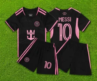 Conjunto Inter Miami Messi 10 Preto e Rosa