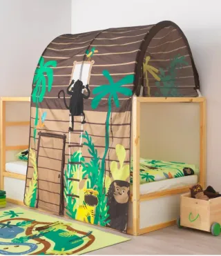 Cama alta juvenil con almacenaje