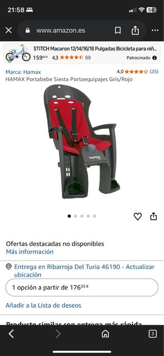 Silla bici Hamax Smiley
