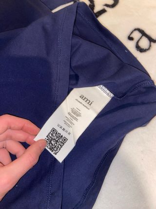 Camiseta Ami Paris Mujer Talla S Azul