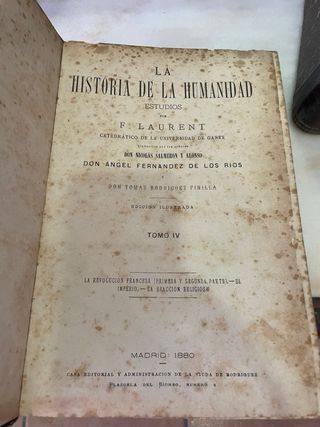 Historia de la humanidad. 5 tomos