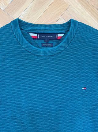 Jersey Tommy Hilfiger Talla M Verde Azulado
