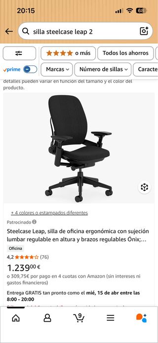 Silla de oficina/escritorio  Steelcase