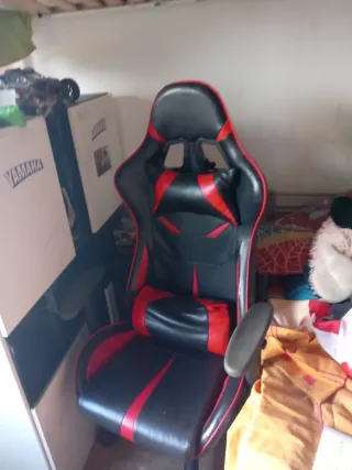 Silla Gamer Negra y Roja