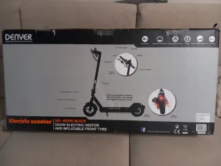 Patinete Eléctrico Negro Marca DENVER. EN SU CAJA.