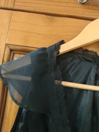 Vestito Zara Tragaluc nero con pizzo S