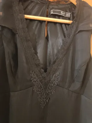 Vestito Zara Tragaluc nero con pizzo S