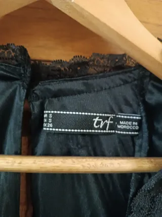Vestito Zara Tragaluc nero con pizzo S