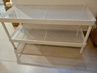 Zapatero Metálico Blanco